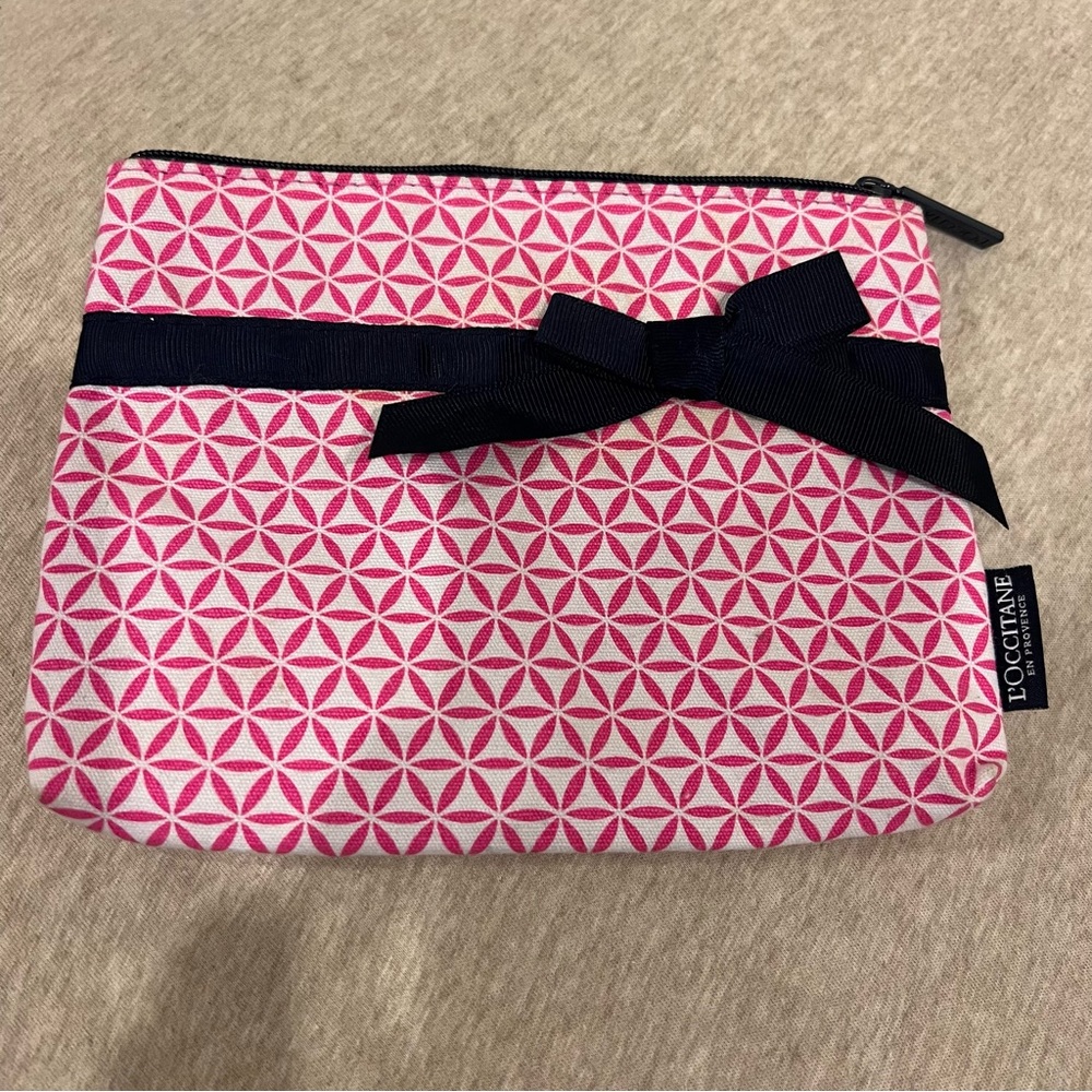 Women L’Occitane cosmetics makeup toiletry bag